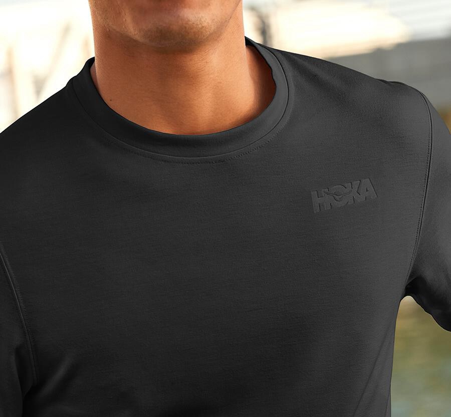 Tee Mens - Hoka One One Lifestyle - Black - DCROMKY-07